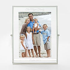 Engraved Silver Floating 5x7 Family Picture Frame - 43041