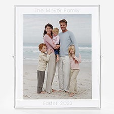  Engraved Silver Floating Large Family Picture Frame 8x10 - 43042