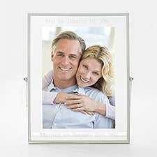Engraved Silver Floating 5x7 Anniversary Picture Frame - 43048