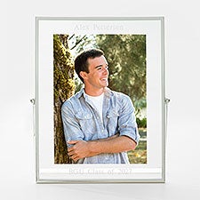 Engraved Graduation Silver Floating 5x7 Picture Frame - 43050