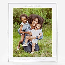 Engraved Silver Floating 8x10 Picture Frame for Her - 43054