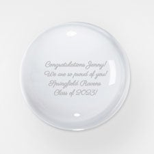 Engraved Graduation Message Crystal Paperweight - 43196