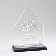 Engraved Diamond Award for Coworker - 43237