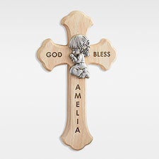 Engraved Wall Cross For Girls - 43262