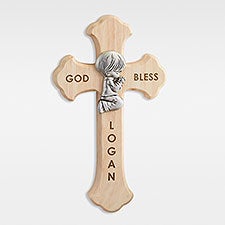 Engraved Wall Cross For Boys - 43263