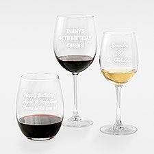 Birthday Personalized Message Wine Glass - 43286