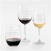 Birthday Personalized Message Wine Glass - 43286