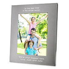 Engraved Dad's Tremont Gunmetal 8x10 Picture Frame - 43369