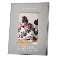 Engraved Family Tremont Gunmetal 4x6 Picture Frame  - 43375