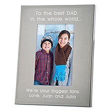 Engraved Dad's Tremont Gunmetal 4x6 Picture Frame   - 43376