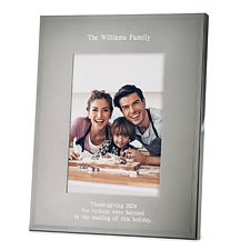 Engraved Tremont Gunmetal 5x7 Picture Frame  - 43382