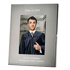 Engraved Graduation Tremont Gunmetal 5x7 Picture Frame  - 43386