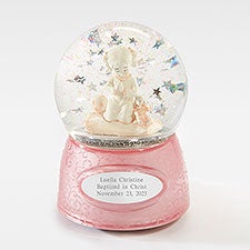 Engraved First Communion Praying Girl Snow Globe  - 43418