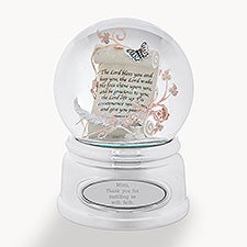 Engraved Prayer Scroll Snow Globe for Mom  - 43424