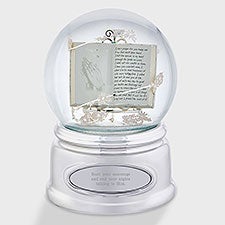 Engraved Praying Hands Snow Globe - 43431