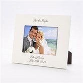 Engraved Wedding White 5x7 Picture Frame  - 43452