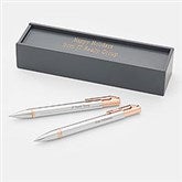 Engraved Team Gift Silver/Rose Gold Pen and Pencil Set   - 43479