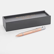 Engraved Employee Rose Gold/Silver Pen and Box      - 43491