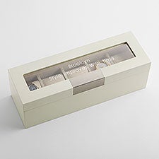 Engraved Birthday Watch Box - White Wood - 43502