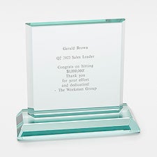 Engraved Jade Glass Team Award Medium    - 43736