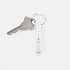 Engraved Housewarming Vertical Bar Keychain   - 43744