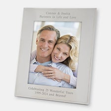 Engraved Anniversary Tremont Silver 8x10 Picture Frame    - 43755
