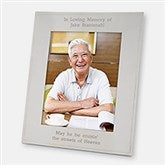 Memorial Personalized Tremont Silver 8x10 Picture Frame - 43757