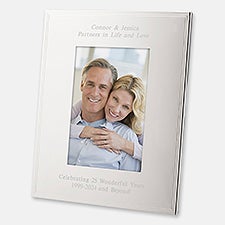 Personalized Anniversary Tremont Silver 5x7 Picture Frame - 43766