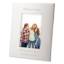 Mom Personalized Tremont Silver 4x6 Picture Frame - 43769