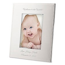 New Baby Personalized Tremont Silver 4x6 Picture Frame - 43773