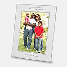 Family Personalized Flat Iron Silver Picture Frame - 43777