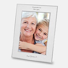 Personalized Grandparents Flat Iron Silver Picture Frame - 43780