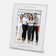 Business Personalized Flat Iron Silver 8x10 Picture Frame - 43783