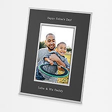 Dad Engraved Flat Iron Black 4x6 Picture Frame - 43796