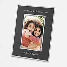 Kids Engraved Flat Iron Black 4x6 Picture Frame - 43797