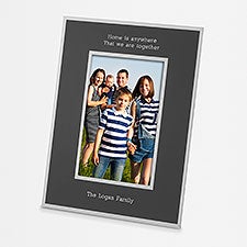 Family Engraved Flat Iron Black 4x6 Picture Frame - 43799