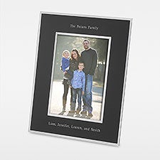 Engraved Family Flat Iron Picture Frame - Black 5x7 - 43805