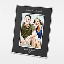 Anniversary Engraved Flat Iron Black 5x7 Picture Frame - 43807