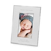 New Baby Personalized Flat Iron Silver Picture Frame - 43822