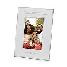 Personalized Flat Iron Silver Family Picture Frame - 43823