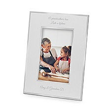 Grandparents Personalized Flat Iron Silver Picture Frame - 43824