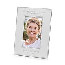 Birthday Personalized Flat Iron Silver Picture Frame - 43826