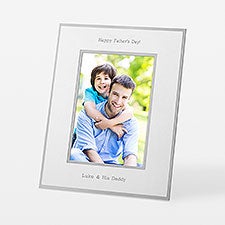 Engraved for Dad Flat Iron Silver 5x7 Picture Frame - 43828