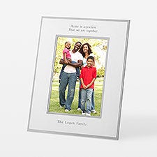 Engraved Family Flat Iron Silver 5x7 Picture Frame - 43829