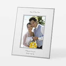 Engraved Wedding Flat Iron Silver 5x7 Picture Frame - 43830