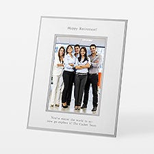 Engraved Business Flat Iron Silver 5x7 Picture Frame - 43834