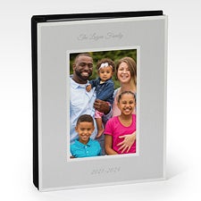 Engraved Family Flat Iron Silver Photo Album - 43835