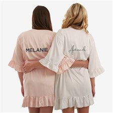 All Yours Personalized Ruffle Satin Robe  - 44071