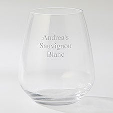 Engraved Luigi Bormioli Atelier Stemless Wine Glass - 44252