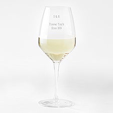 Engraved Luigi Bormioli Anniversary Atelier White Wine Glass - 44258